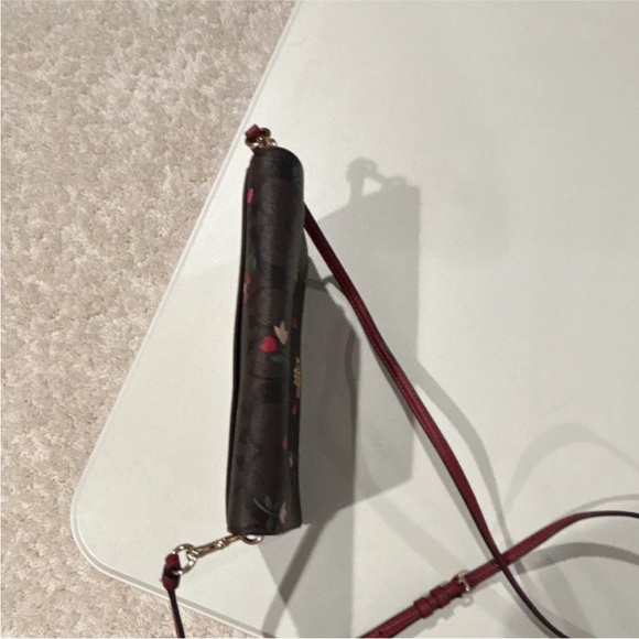 Coach Brown and Pink Floral Crossbody Bag - Picture 4 of 7